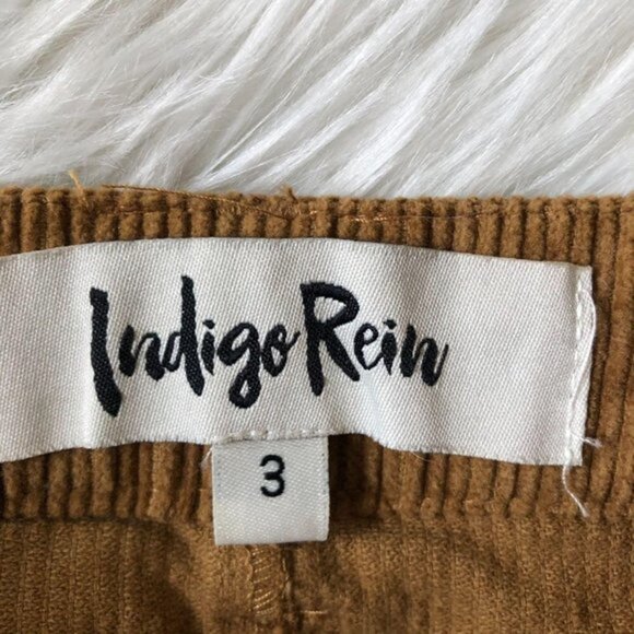 Indigo Rein Brown Corduroy Mini Skirt 3 - Picture 4 of 6